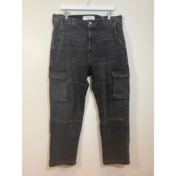 Hollister Other - Hollister Cargo Jeans Mens 36x32 Black Baggy Relaxed Fit Utility Denim Pants